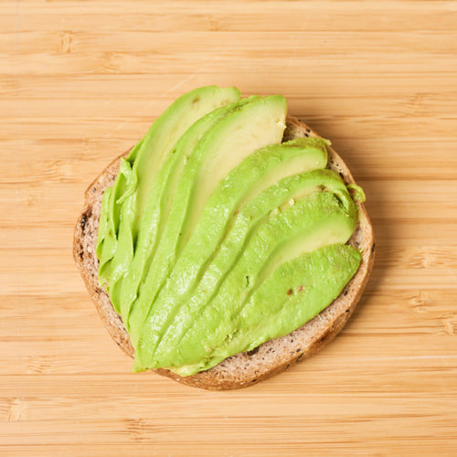 Half a Gluten Free Bagel with Avocado