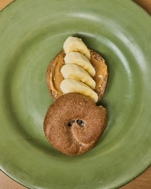 Bagel with Peanut Butter and Banana