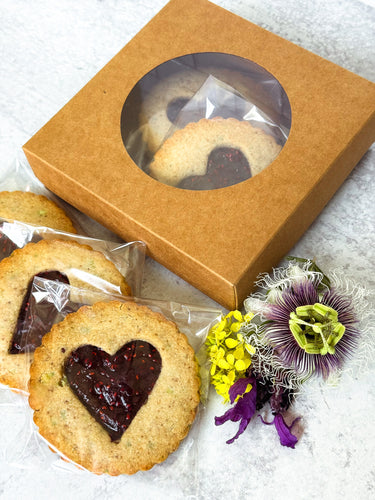 Mother's Day Linzer Cookie Gift Box - Raspberry Rose