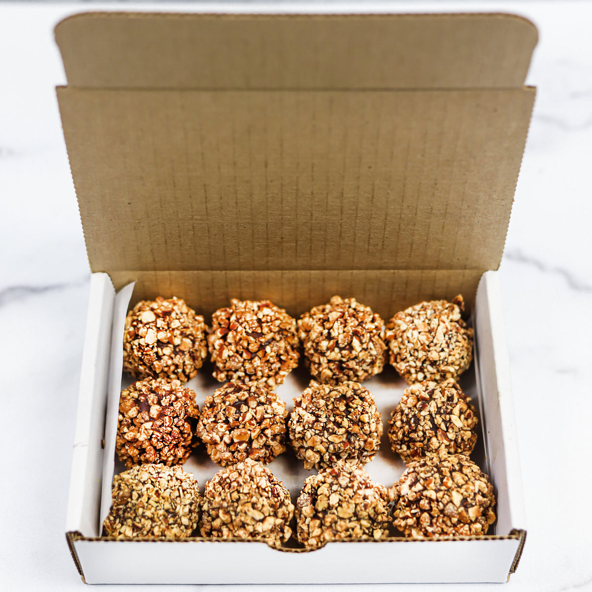 Vegan Ferrero Rocher in a box
