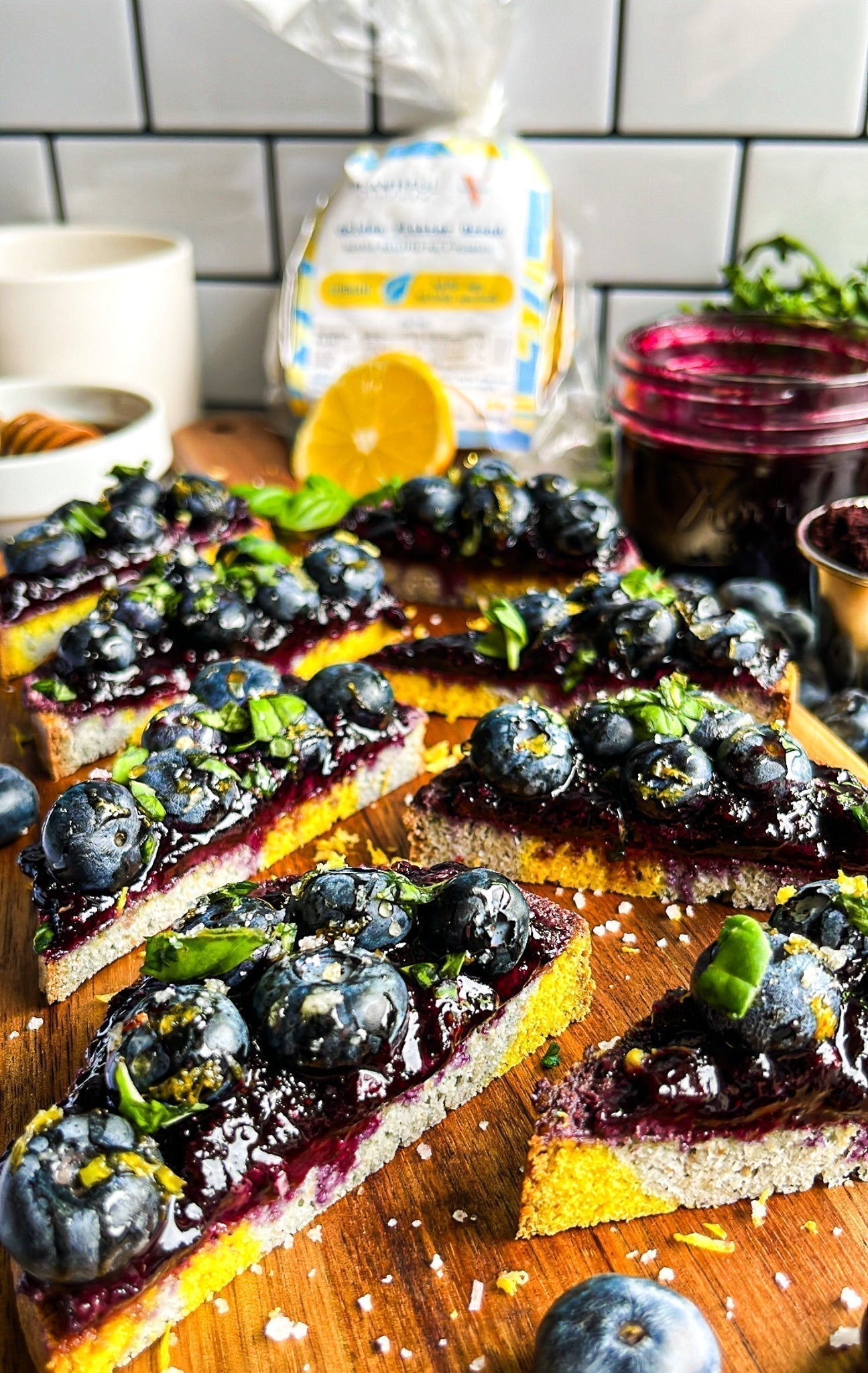 Blueberry Lemon Toast on Paleo Bread Recipe