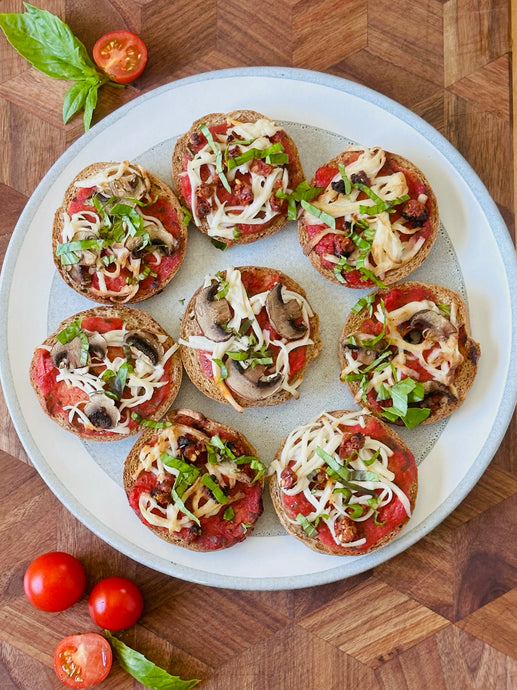 Grain-Free, Plant-Based Pizza Bagels: Healthy Pleasure for Kids and Adults!