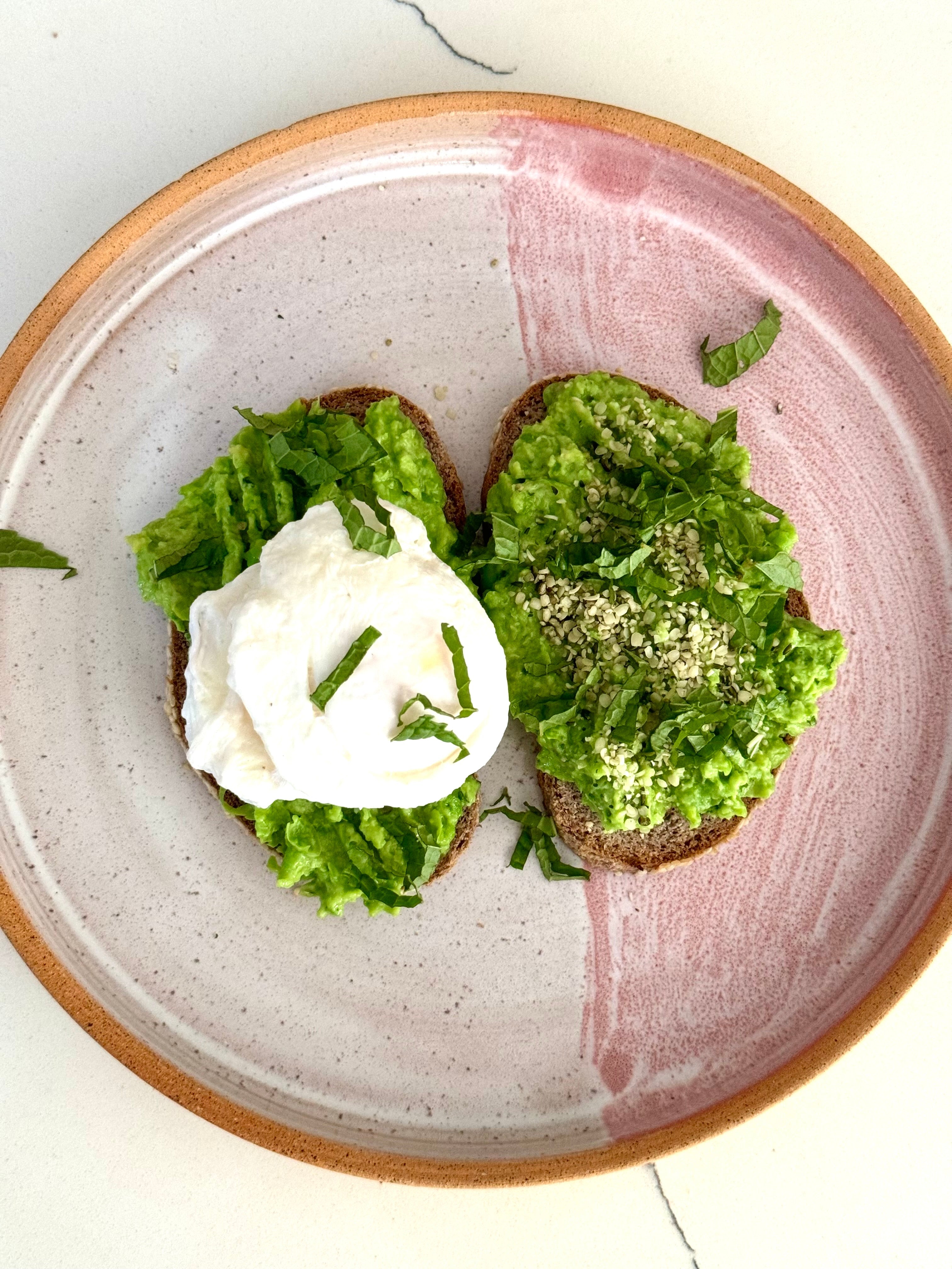 High Protein Peas and Eggs on Gluten Free Toast Recipe