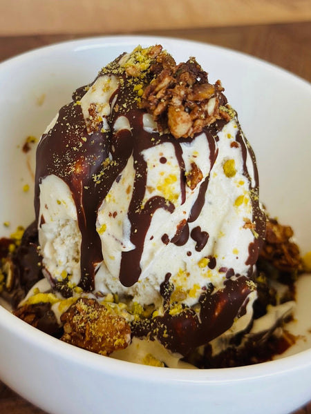 Cookie Ice Cream Sundae Recipe - GF, Plant based, Clean ingredient