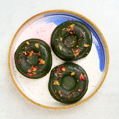 Plantiful Kitchen Matcha Rose donut