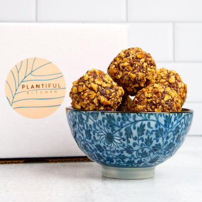 Vegan Ferrero Rocher in a bowl