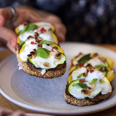 Gluten free Sandwich Bread with Sesame Seeds on the outside