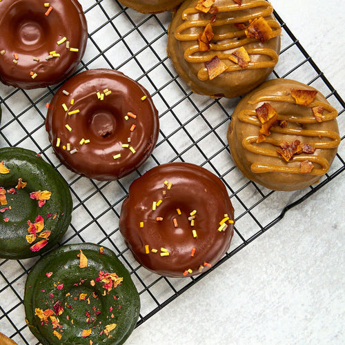 Gluten Free Donuts on a cooling rack