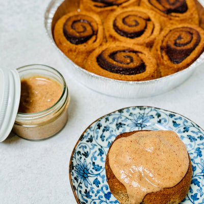 Gluten Free Cinnamon Rolls with Maple Pecan Frosting